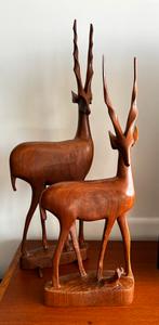Vintage houten herten houtsnijwerk, Ophalen