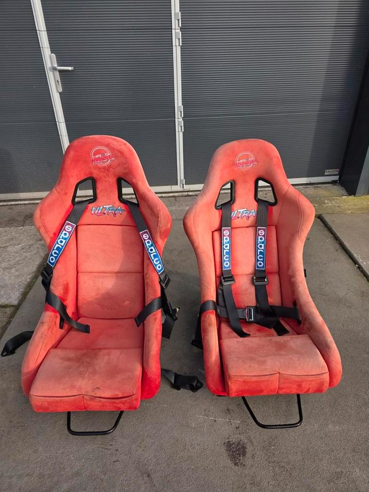 NRG Prism Ultra kuipstoelen, sparco toyota starlet p9 frame, Auto diversen, Tuning en Styling, Ophalen