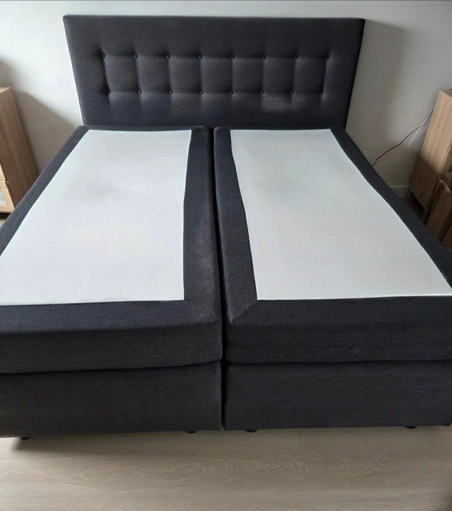 Bezorging is mogelijk 180x200 complete boxspring bed, Ophalen of Verzenden, Gebruikt, Tweepersoons, 180 cm
