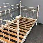 gratis Tromsnes eenpersoons bedframe - Wit metaal, 90 cm, Eenpersoons, Wit, Ophalen of Verzenden