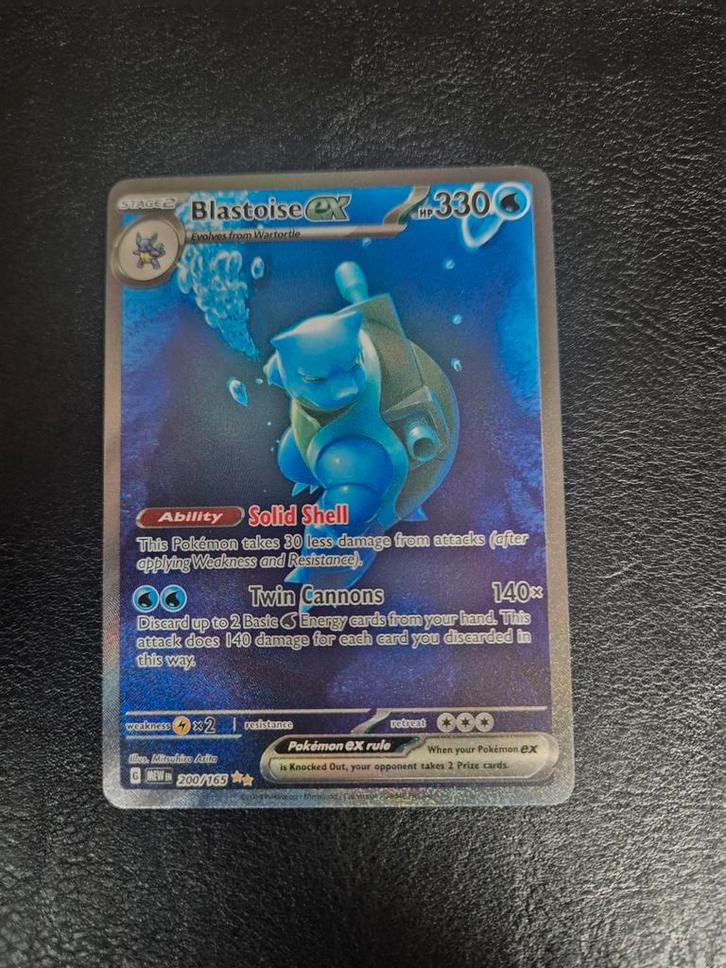 Blastoise ex #200 Pokemon Scarlet & Violet 151, Hobby en Vrije tijd, Verzamelkaartspellen | Pokémon, Zo goed als nieuw, Losse kaart