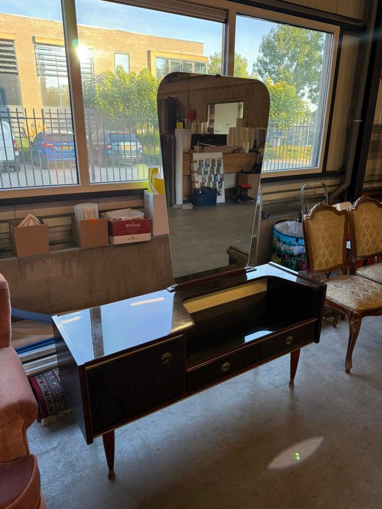 Vintage  Kaptafel jaren 50/60, Huis en Inrichting, Tafels | Kaptafels, Ophalen, Gebruikt, 50 tot 100 cm, Minder dan 100 cm
