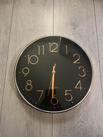 LW Collection Luxe Wandklok Rosé Goud - 30cm, Ophalen of Verzenden, Nieuw, Analoog, Wandklok