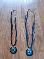 2x ketting van Miss Etam blauw en zwart., Overige materialen, Zwart, Ophalen of Verzenden, Gebruikt