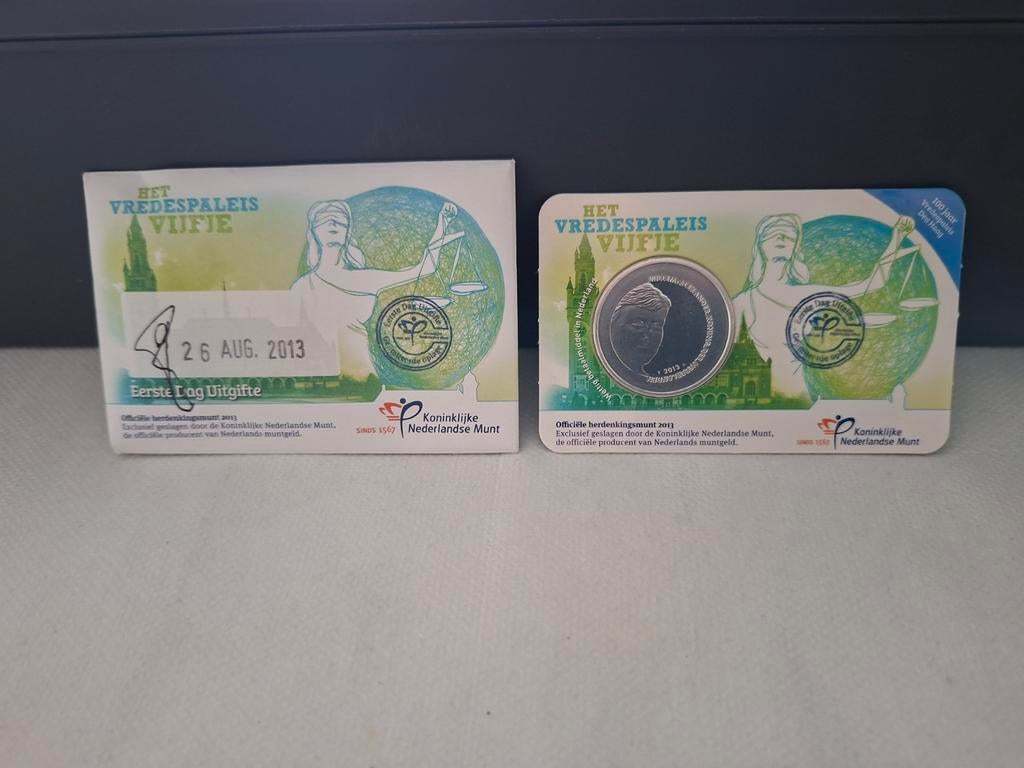 Het Vredespaleis Vijfje - Eerste Dag Uitgifte, Verzenden, Koningin Beatrix, Zilver, Euro's