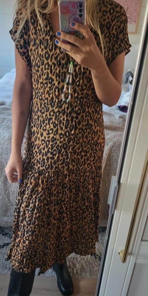 Leuke jurk van Zara in leopard-print maat l, Kleding | Dames, Maat 38/40 (M), Bruin, Zara, Ophalen of Verzenden