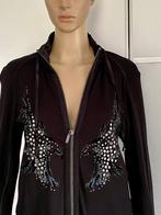 J615 Monari maat 42/44=L katoenen vest vestje zwart, Kleding | Dames, Truien en Vesten, Monari, Zwart, Maat 42/44 (L), Ophalen of Verzenden