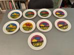 9x borden porselein Corneille diameter 20 cm, Gebruikt, Ophalen of Verzenden, Bord(en), Overige stijlen