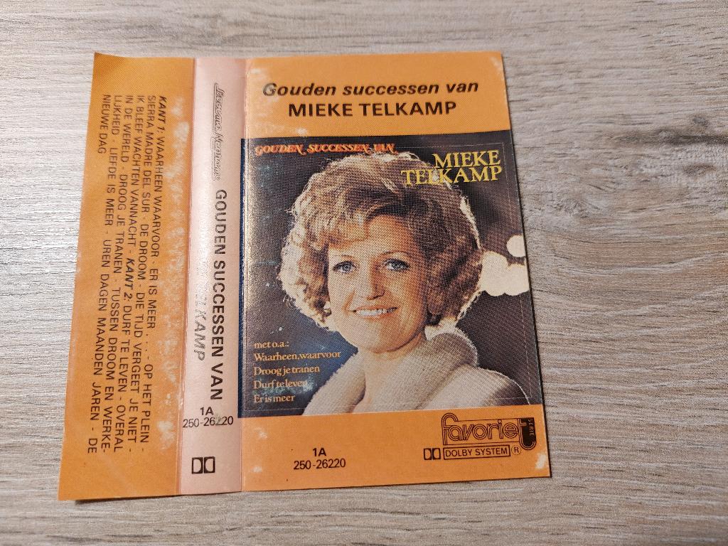MIEKE TELKAMP - GOUDEN SUCCESSEN VAN (MC), 1 bandje, Ophalen of Verzenden, Zo goed als nieuw, Origineel