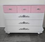 Ladenkast roze/wit/zilver, Huis en Inrichting, Kasten | Ladekasten, Zo goed als nieuw, 3 of 4 laden, Minder dan 100 cm, 25 tot 50 cm