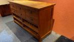 houten teak dressoir met wijnrekken, Ophalen, Met plank(en), Gebruikt, 150 tot 200 cm