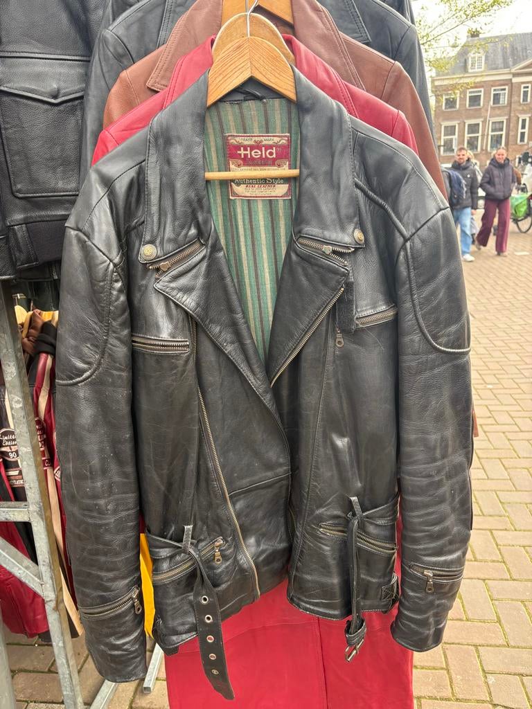 Zwart leren Held jas, Bakkerjp@live.com, Zwart, Maat 56/58 (XL), Ophalen of Verzenden