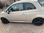 Fiat 500 cappuccino sport uitvoering, Zwart, Beige, Leder, Handgeschakeld