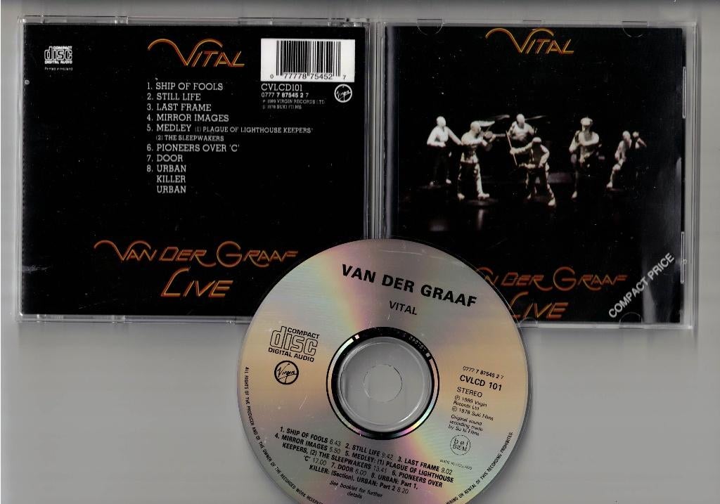 VAN DER GRAAF GENERATOR CD Vital - Live, Ophalen of Verzenden, Zo goed als nieuw, Poprock
