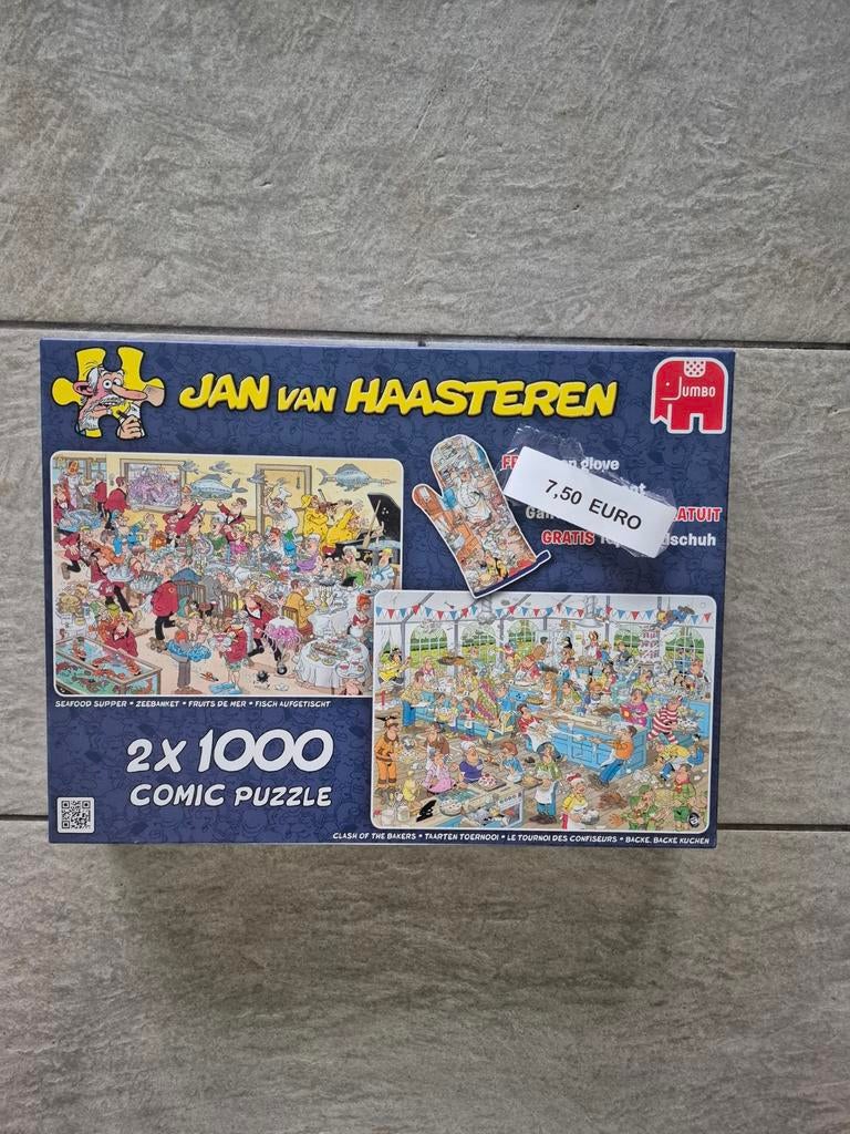 Jan van Haasteren 2x1000 stukjes puzzel, Ophalen, 500 t/m 1500 stukjes, Zo goed als nieuw, Legpuzzel