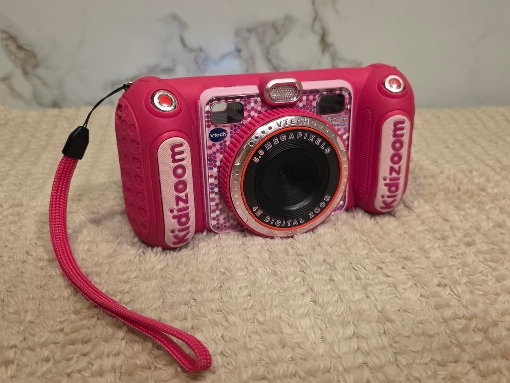 VTech Kidizoom Duo DX camera roze zo goed als nieuw, Kinderen en Baby's, Speelgoed | Vtech, Ophalen of Verzenden, Zo goed als nieuw