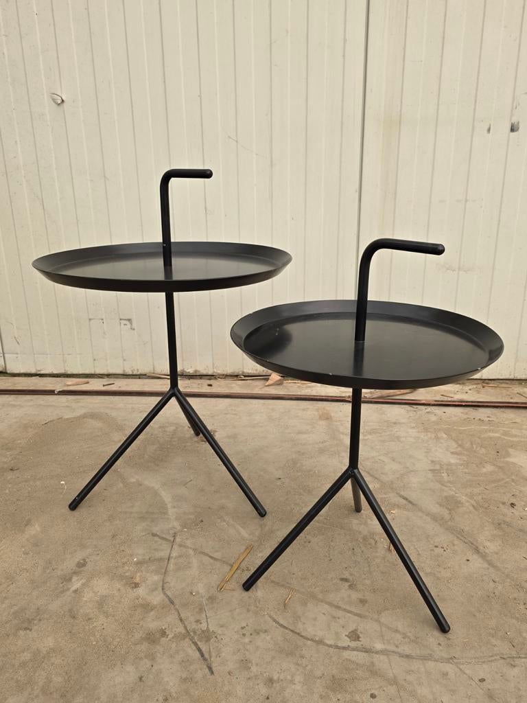 HAY DLM Coffee Table Zwart poedercoat. Lees advertentie., 45 tot 60 cm, Minder dan 55 cm, Gebruikt, Metaal of Aluminium