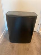 Brabantia Bo Touch Bin Prullenbak - 2x 30 liter - Matt Black, Ophalen, 50 tot 75 cm, 40 liter of meer, Zo goed als nieuw