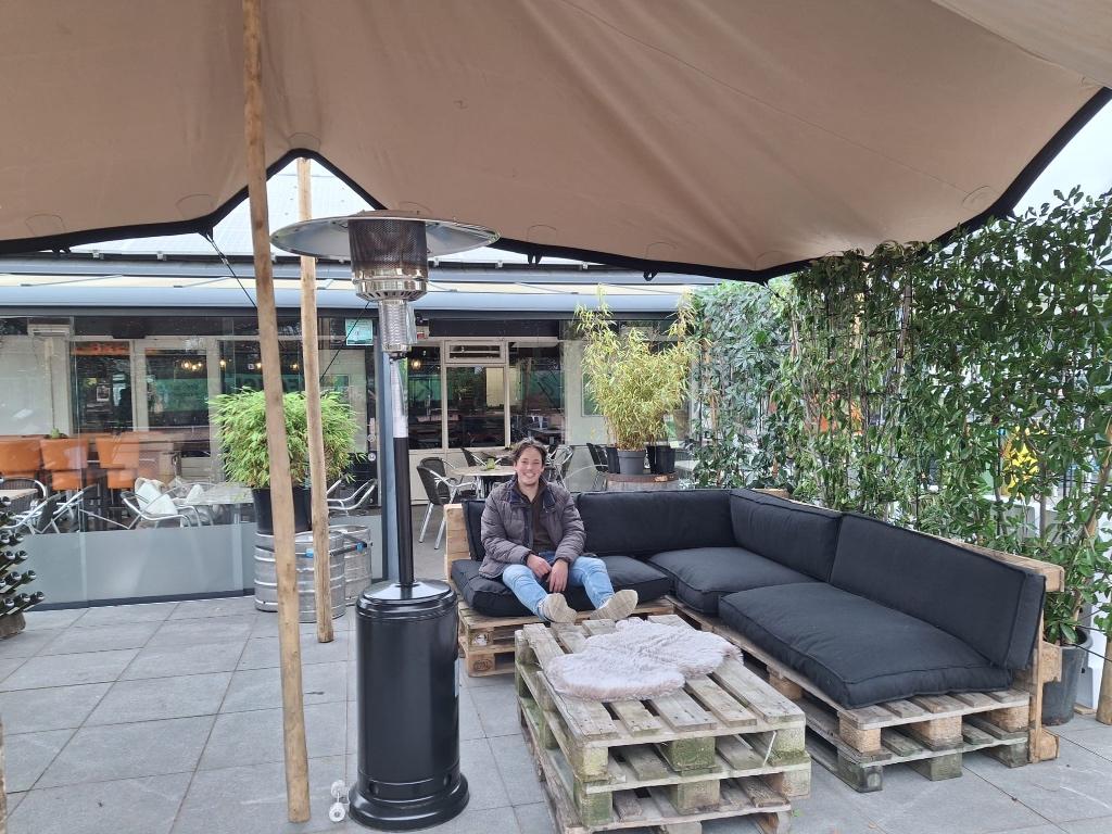 Palletbank kussens, Ophalen, Gebruikt, Overige materialen