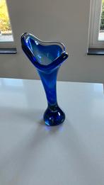 Vintage blauw Murano glas vassje object, Ophalen
