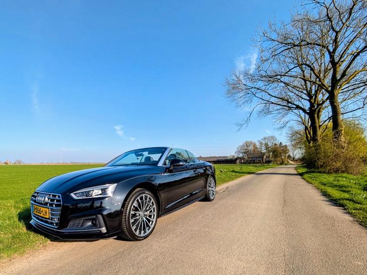 Audi A5 2.0 Cabrio - Quattro 252pk S Line 2017 Zwart, Auto's, Audi, Particulier, A5, 4x4, ABS, Achteruitrijcamera, Adaptieve lichten