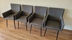 4 eetkamerstoelen, Ophalen, Zo goed als nieuw, Vier, Stof