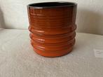 Retro bloempot oranje, Ophalen, Huis en Inrichting