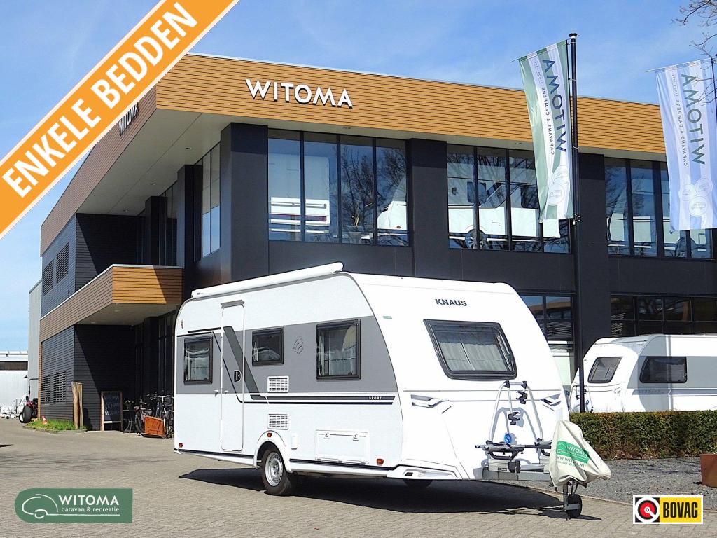 Knaus Sport 460 EU Mover, luifel, fietsenrek, Caravans en Kamperen, Caravans, Standaardzit, Bedrijf, Knaus, Schokbreker