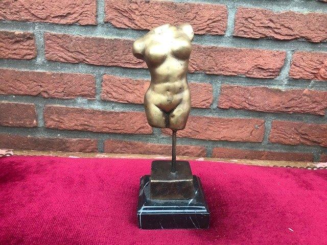 mooie kleine bronzen dames torso, Ophalen of Verzenden, Brons