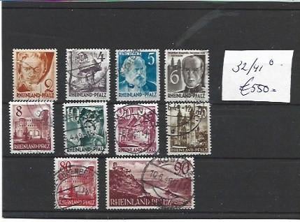 Duitsland Rheinland Pfalz serie 32/42 gest c.w 550 euro, Ophalen of Verzenden, 1990 tot heden