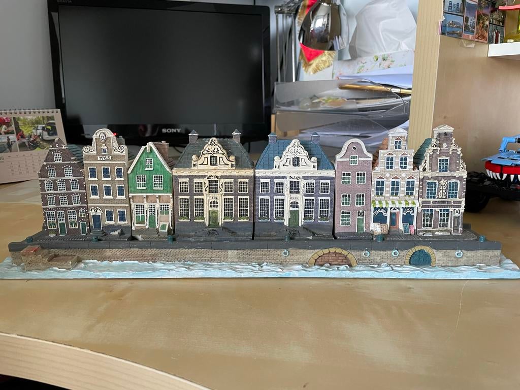 Miniatuur grachtenpanden Amsterdam - Decoratie, Verzamelen, Ophalen of Verzenden, Gebruikt