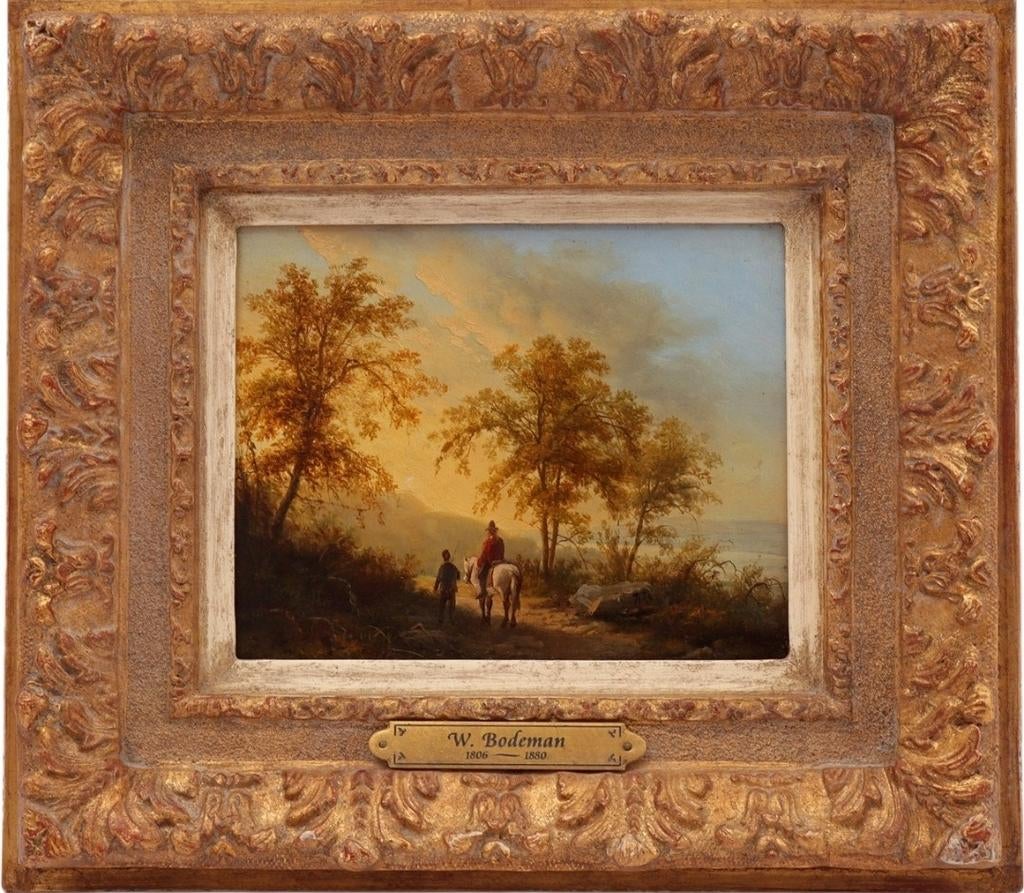 Willem Bodemann 1806-1880 langs t Rijndal, Antiek en Kunst, Kunst | Schilderijen | Klassiek, Ophalen of Verzenden