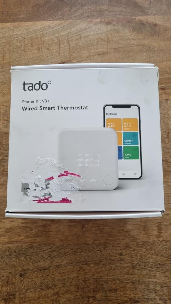 Tado V3+ starterkit thermostaat bedraad, Ophalen of Verzenden, Slimme thermostaat, Nieuw