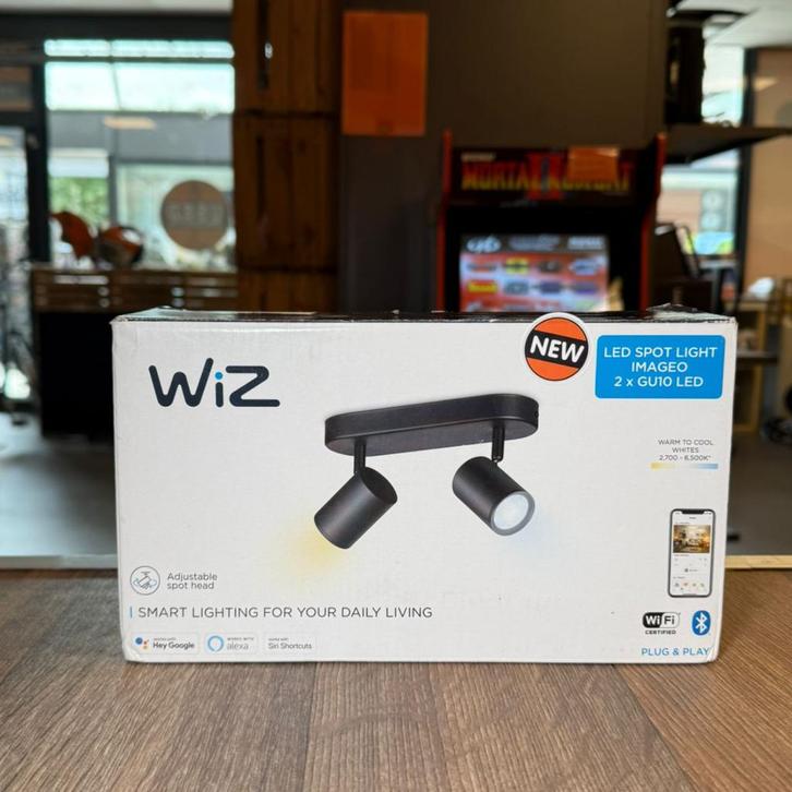 Wiz Led Spot Light Imageo 2x GU 10 led Zwart | Nieuw, Huis en Inrichting, Lampen | Plafondlampen, Nieuw