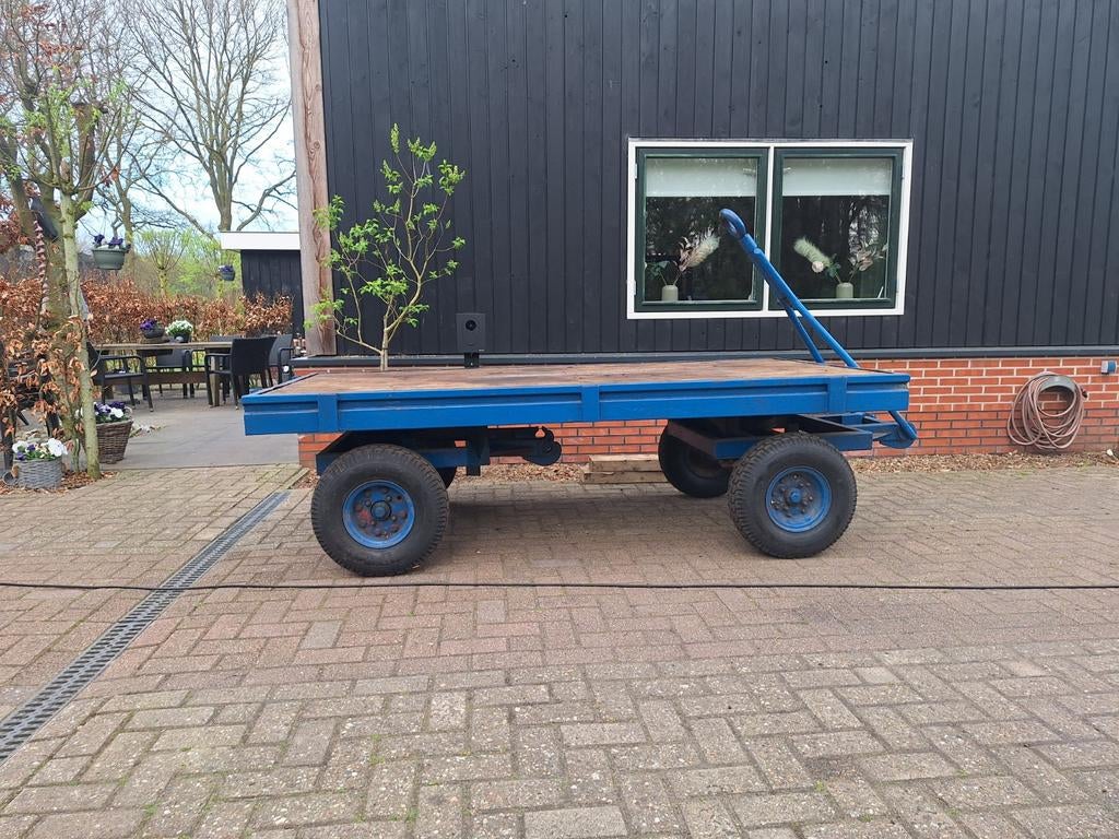 Platte wagen ex leger, Zakelijke goederen, Agrarisch | Werktuigen, Ophalen, Transport