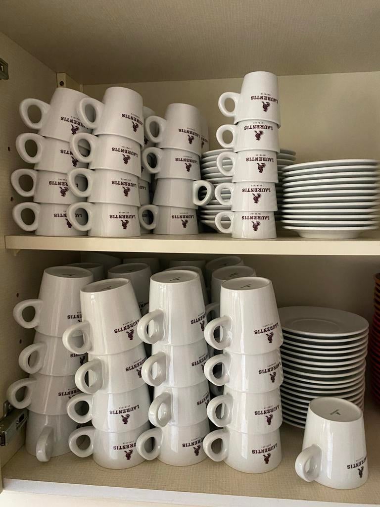 Laurentis Espresso, Koffie & Cappuccino Kopjes en Schotels, Ophalen, Gebruikt, Effen, Kop(pen) en/of Schotel(s)
