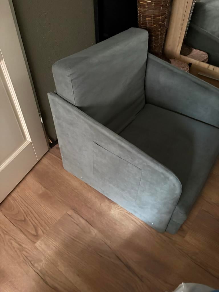 Slaapstoel grijs, Huis en Inrichting, Slaapkamer | Slaapbanken, Eenpersoons, Ophalen of Verzenden, Zo goed als nieuw, Overige maten