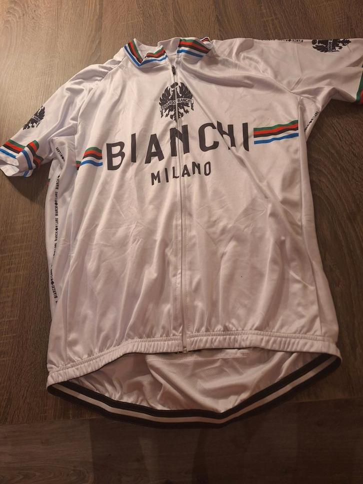Bianchi Wielershirt Wereldkampioen maat XXL valt als XL., Sport en Fitness, Wielrennen, Zo goed als nieuw, Kleding, Ophalen of Verzenden