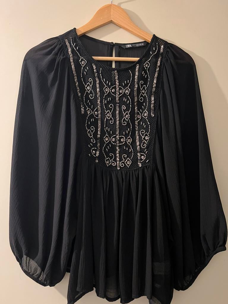 Bloes m, Kleding | Dames, Blouses en Tunieken, Ophalen of Verzenden, Nieuw, Maat 38/40 (M), Zwart