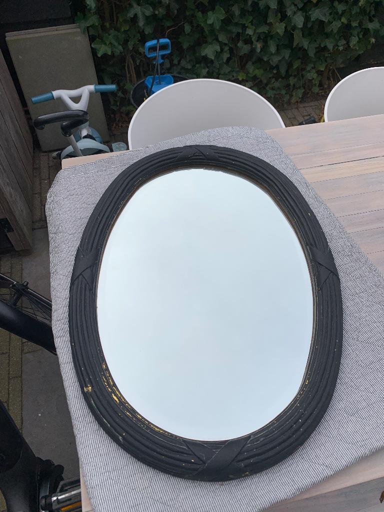 Oude ovale spiegel, Ophalen, Minder dan 50 cm, Gebruikt, Minder dan 100 cm