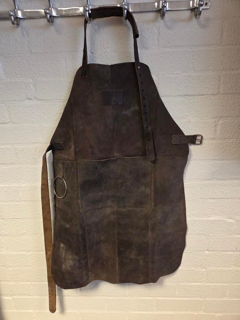 Leren BBQ Schort - Vaderdag Tip! Rundleer, verstelbaar, Tuin en Terras, Ophalen