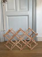 Houten wijnrek opvouwbaar, 5 tot 15 flessen, Ophalen of Verzenden, Zo goed als nieuw, Minder dan 50 cm