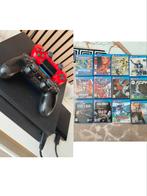 PS4 Slim 500GB + 500GB externe harde schijf, Ophalen of Verzenden, Zo goed als nieuw, Met 2 controllers, Slim