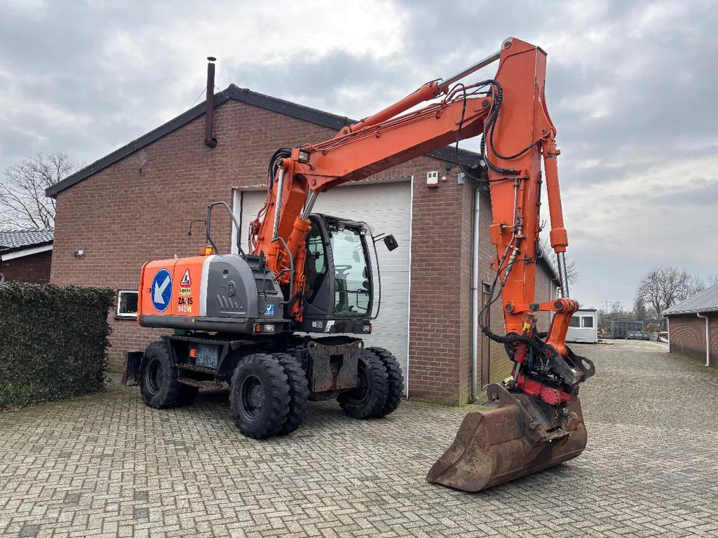 Hitachi ZX140W-3 Mobiele kraan Graafmachine Rototilt!, Graafmachine
