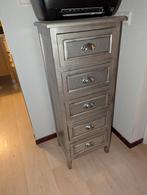 Zilver kleurig lade kastje, Minder dan 50 cm, Gebruikt, 5 laden of meer, 100 tot 150 cm