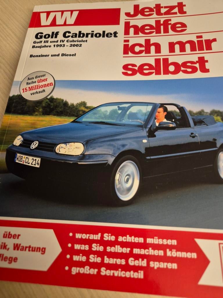 Dik boek Volkswagen Golf 3 4 cabrio over de gehele bouwtijd, Ophalen of Verzenden
