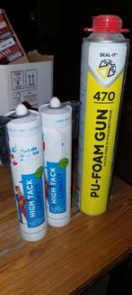 PUR Schuim bus en High Tack lijmkit - Nieuw en vol, Minder dan 5 liter, Ophalen of Verzenden, Nieuw, Overige kleuren