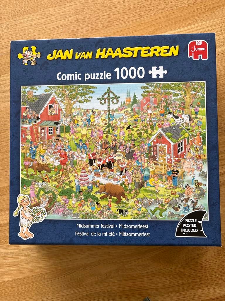 Jan van Haasteren Midzomerfeest puzzel 1000 stukjes, Hobby en Vrije tijd, Denksport en Puzzels, Ophalen, 500 t/m 1500 stukjes