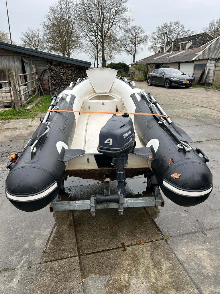 Hibo RIB met Yamaha buitenboordmotor, tank en trailer, Watersport en Boten, Gebruikt, Verzenden, Yamaha, Benzine