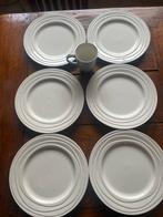 6 Jamie Oliver wave platte borden 27 cm doorsnee grijze mok, Ophalen of Verzenden, Zo goed als nieuw, Bord(en), Overige stijlen